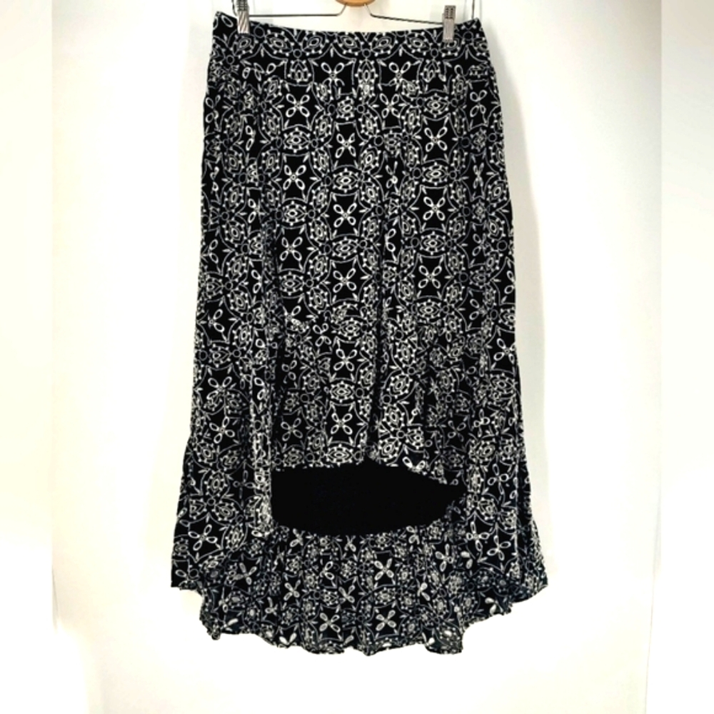 INC Black and White Patterned Nomad Women's Skirt Size L, NWT